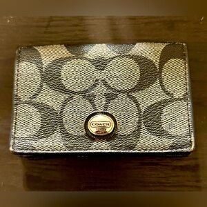 COACH Textured Black Wallet